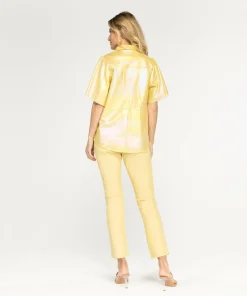 Tasha Metallic Buttery Yellow-IBANA Clearance